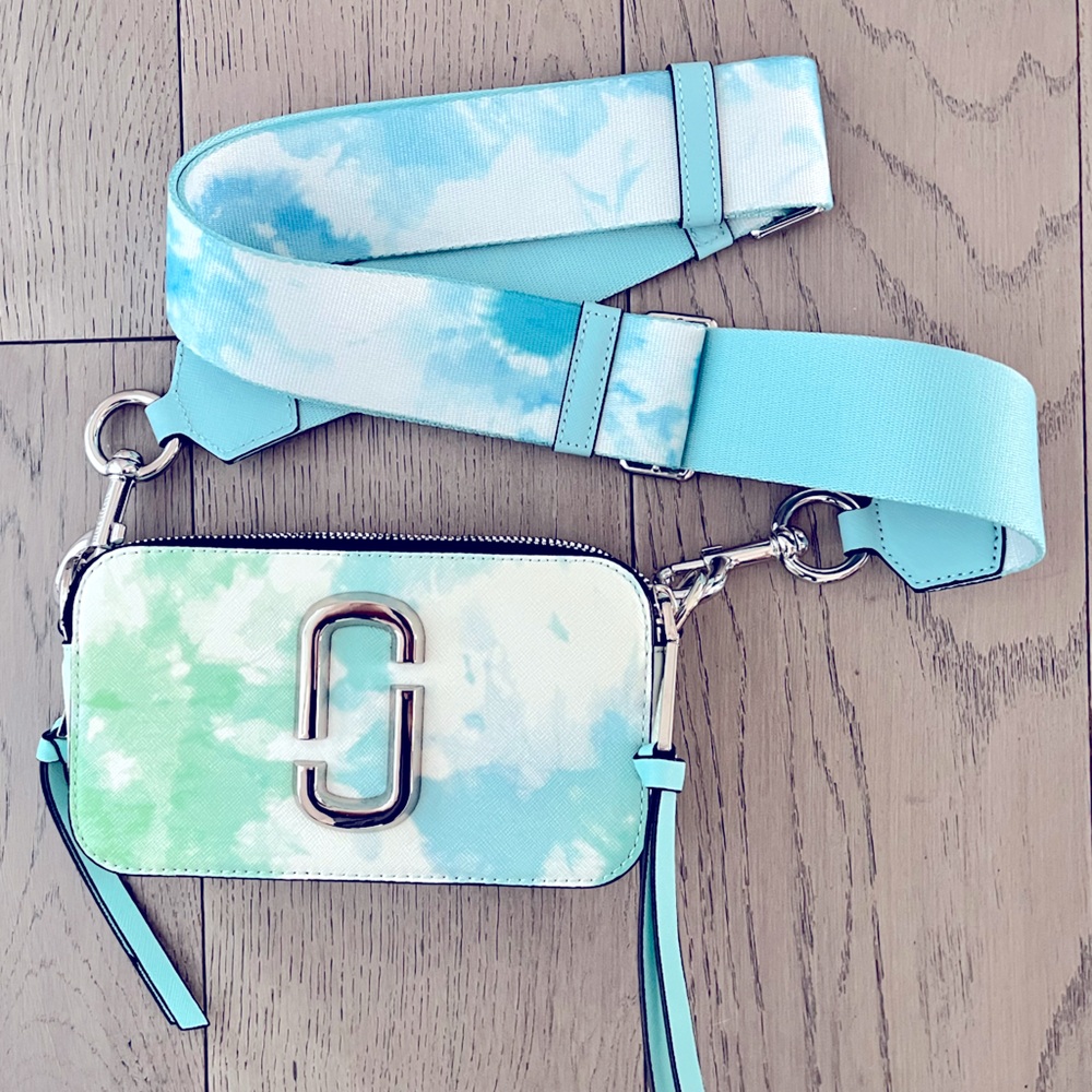 Authentic Marc Jacobs Tie Dye Snapshot Crossbody Bag - Blue Multi